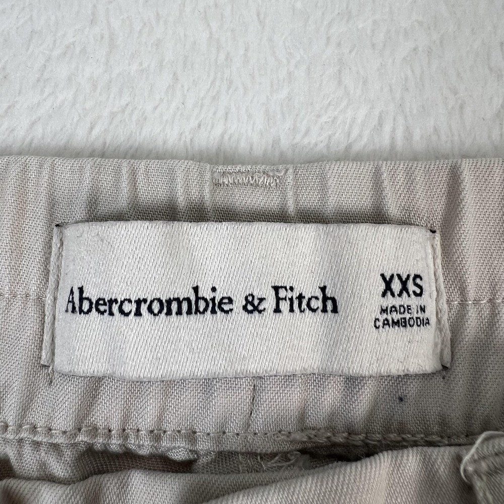 Abercrombie & Fitch Pants Womens XXS Beige Wide Leg Lyocell Chino Elastic Waist - Picture 3 of 11